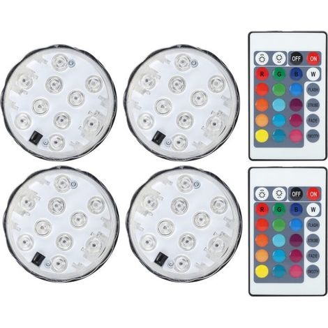 Lampes LED submersibles RGB, étanches, avec télécommande, pour décoration de piscine