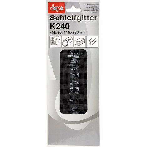Schleifgitter Trockenbau Gitterleinen Schleifpapier Set 115 x 280 mm K240 (1/5)