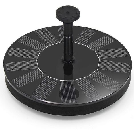 Pompe à fontaine flottante à énergie solaire, adaptée aux bassins pour oiseaux et aux étangs de jardin, avec 6 modes de débit d'eau. (1/4)
