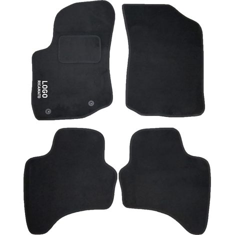 LUPEX SHOP - Tappetini auto compatibili per C1 dal 2014 con 2 clip di fissaggio, in moquette nera, anteriori e posteriori (1/3)