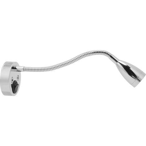 Lampe de chevet LED RV 360° orientable flexible, 12V-24V DC pour bateau, camping-car, camion, voiture, finition chromée (1/5)