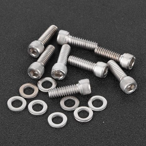 Juego de 8 tornillos para la tapa de la culata SBC 104003 con junta, compatibles con Chevrolet 265/283/302/305/327/350/400 SB