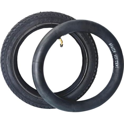 14x125 (54-254) Ensemble complet de pneus de vélo pneu trottinette électrique pneus premium E-Bike pour vélos électriques et vélos à batterie lithium