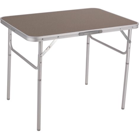 MESA PLEGABLE ALUMINIO 90X60X30/70 CM MARRON