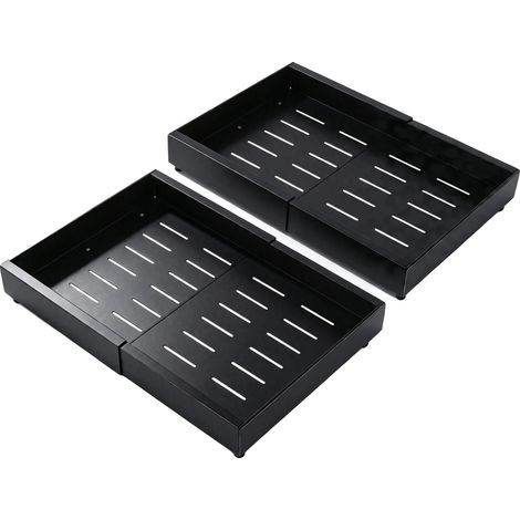 Mensola portaoggetti, design regolabile, acciaio al carbonio resistente, 2 pezzi neri S (1/2)