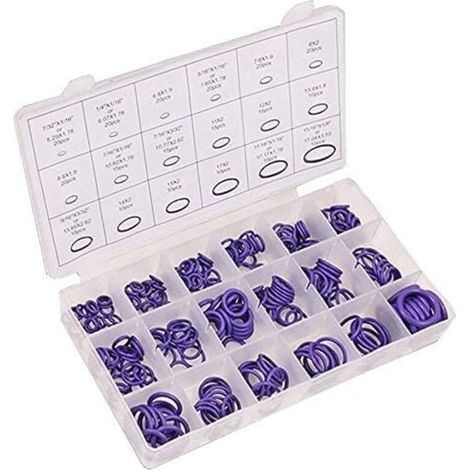 Joint Torique, 270pcs Anneaux d'étanchéité en Caoutchouc O type Anneaux 18 taille Joints Toriques Universel Assortiment pour Réparation Robinetterie Automobile Climatisation- (1/5)