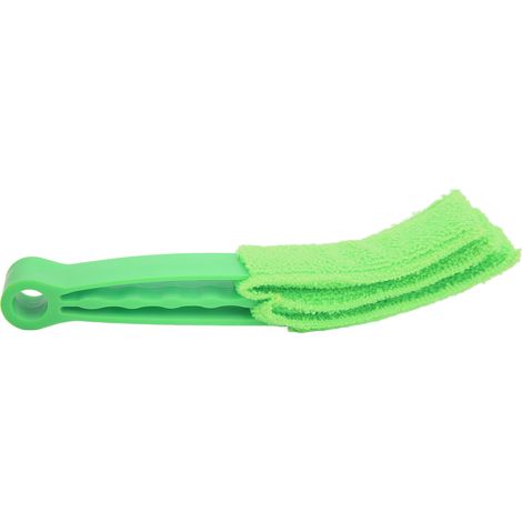 Chiffon Microfibre Dépoussiéreur Multi-Usage pour Bouches d'Aération Auto, Nettoyant Fenêtres, Stores, Volets, Ventilateur - Vert (1/5)