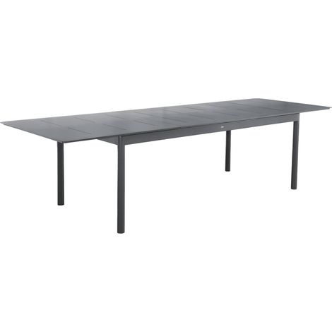 8-seater aluminium extendable garden table, anthracite, 210/300 x 100 x 75.5 cm - Charleston  sweeek (1/5)