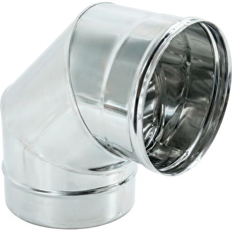 MAKA Curva 87° Linea Condensazione Canna Fumaria Acciaio Inox Ø 220 mm (1/5)