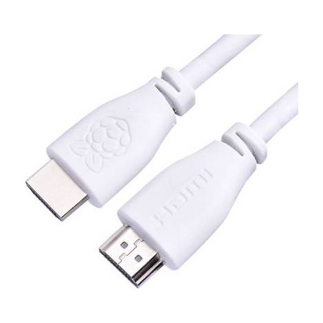 Raspberry Pi® CPRP020-W Câble HDMI Raspberry Pi [1x HDMI mâle - 1x HDMI mâle] 2.00 m blanc Y347822 (1/2)