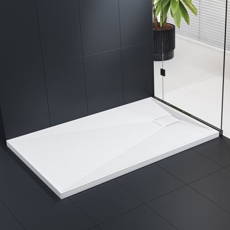 Acrylique Receveur de douche blanc - 120x80 cm, receveur de douche rectangulaire sans bouchon de vidange - 3 tailles - 90x80 cm / 100x80 cm / 120x80 cm (1/5)