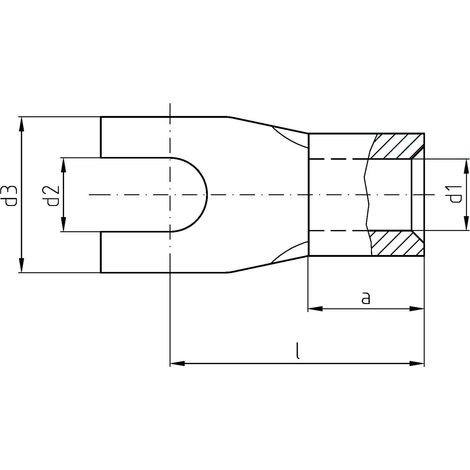 Intercable Quetschkabelschuh ICQ13G 0,5-1qmm M3 Gabel f. 100 Stk