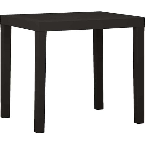 vidaXL Mesa de jardín de plástico gris antracita 79x65x72 cm (1/5)