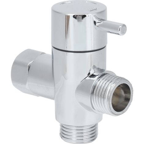 Pommeau de Douche Diverteur G1/2 Robinet 3 Voies pour Douchette et Tête Fixe (1/5)