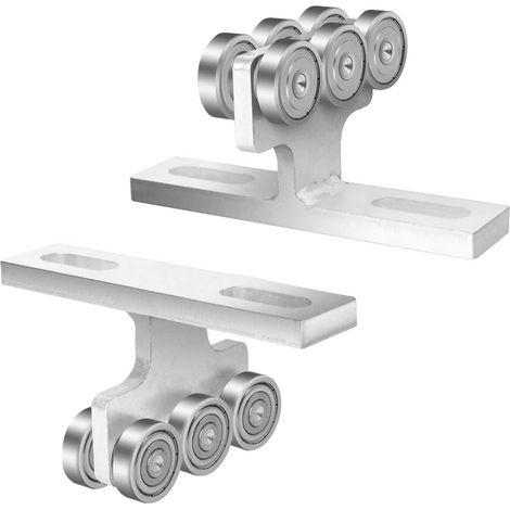 Ensemble de chariot à 6 roues (2 pièces) pour PA200‑Rouleau de chariot de palan électrique PA1000 pour 1‑Profilé de 5/8 po ou plus, capacité de charge : 255 kg (1/5)