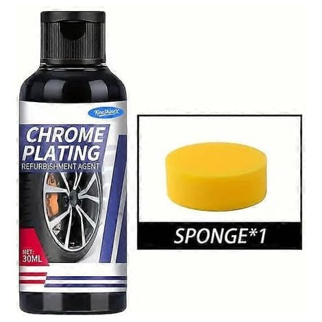 Pâte de réparation chromée avec polissage puissant et revêtement protecteur pour éliminer la rouille des logos de calandre de voitures et de motos 30 ml