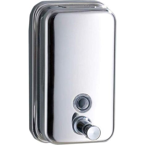 Soap Dispenser Stainless Steel Bathroom WC Kitchen Manual Liquid Soap Box Wall Fixed Mounted 1000ml (1/5)