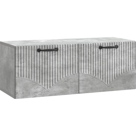 Maison Exclusive - Mobile Porta TV da Muro Grigio Cemento 78,5 x 31 x 30 cm (1/5)