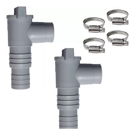 Vanne d'entretien/d'arrêt Intex Bestway PoolSun pour piscines avec raccords de tuyau de 32 mm (une). (1/4)