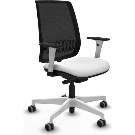 Silla de oficina piqueras y crespo Alares reposabrazos blancos soporte lumbar (1/2)