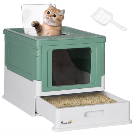 Bac à litière Maison de toilette pliable pour chat 47,5 x 35,5 x (1/5)