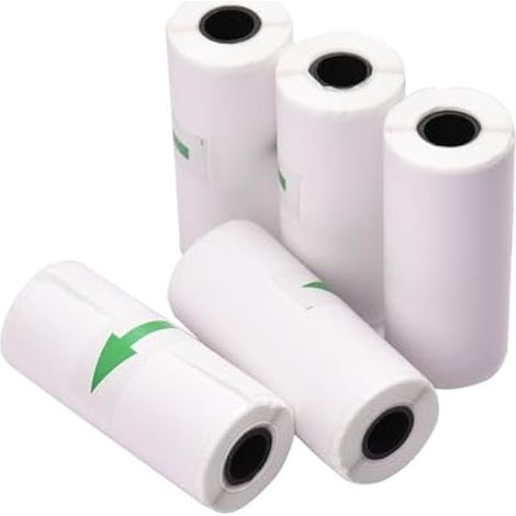 Fafeicy Rouleaux de Papier Thermique Autocollant Blanc 57 X 25 Mm pour (1/5)