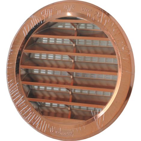 La ventilation t10rran Grille de ventilation en plastique ronde a encastrer, effet cuivre, 120 mm (1/5)