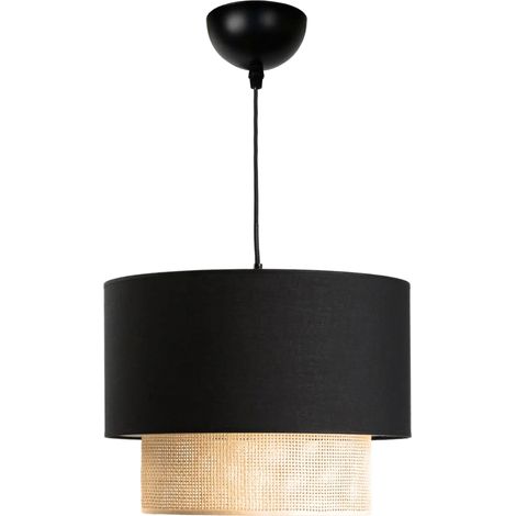 Lampadario lampada a sospensione sospensione loughborough E27 altezza 70 cm nero giallo 030007542