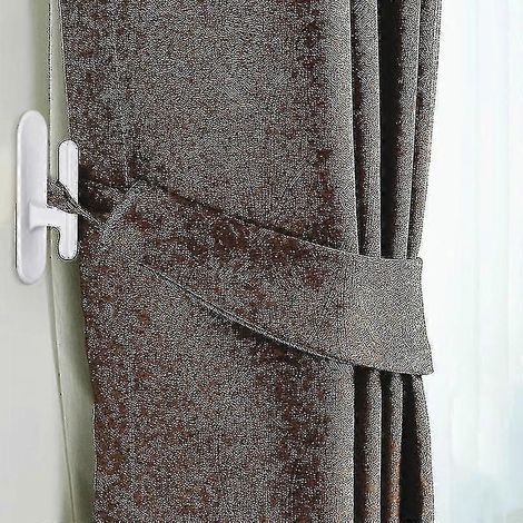 Lot de 8 supports adhésifs pour cordons de stores, crochets multi-usages pour cordons de rideaux (1/4)