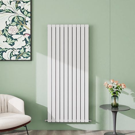 AICA 1600x680mm  White Vertical Designer Radiator Double Flat Panel Heating UK