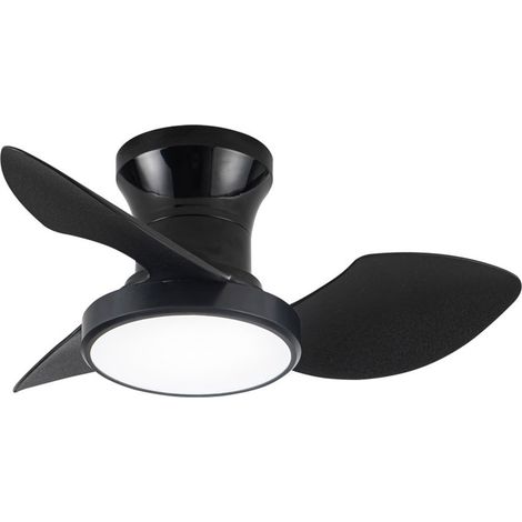 Ventilatore da Soffitto LED Nero 20W 1900Lm CCT Dim