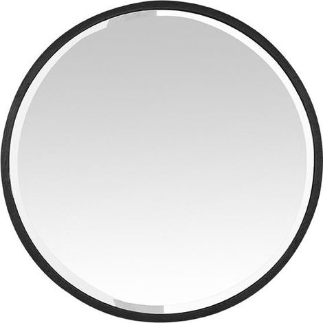 Miroir rond métal noir 80x80cm (1/2)