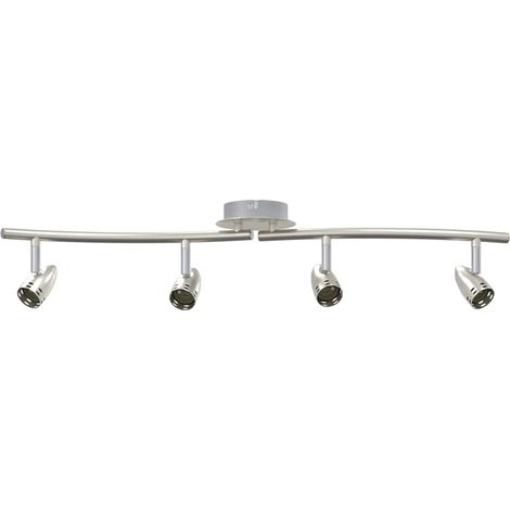 Spot de plafond Nickel satiné 58.5 x 15 x 12 cm Acier CFW410079 (1/5)