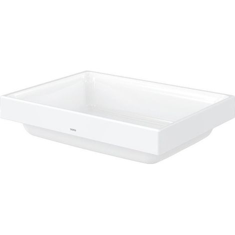 Vasque à poser CS carré, sans trou pour robinet, avec trop-plein blanc 500 mm TOTO