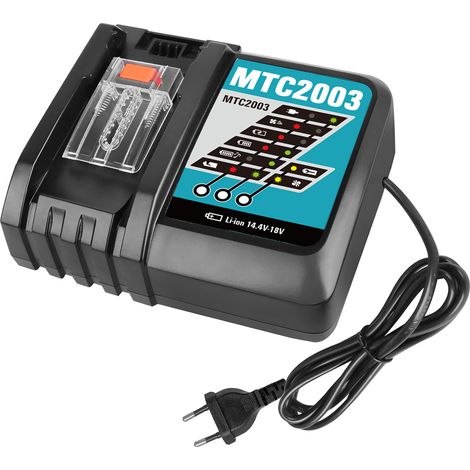 Chargeur de remplacement DC18RC chargeur rapide avec écran LED batteries 14.4V et 18V chargeur outils batteries 3A pour Makita (prise UE) (1/5)