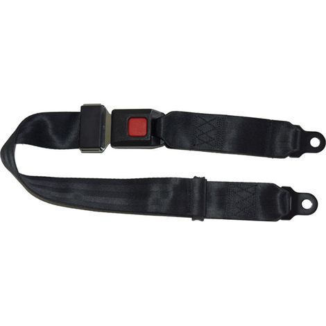 Lot de 2 ceintures de sécurité 2 points confortables noires réglables, sangles de sécurité universelles pour voiturette de golf, voiture et bus scolaire (1/5)