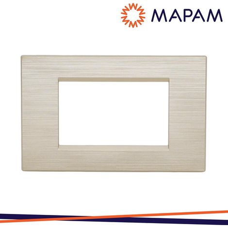 PLACCA TECNOPOLIMERO SPAZZOLATO 8004SL-13 T1-ART 4P CHAMPAGN (1/2)