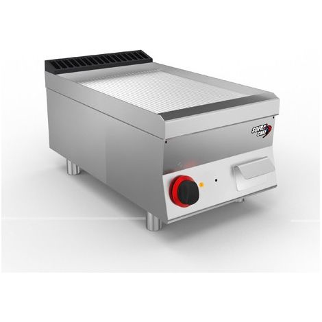 SOFRACHEF - Top plancha électrique - L 400 mm - AISI 430 rainurée - Sofraca