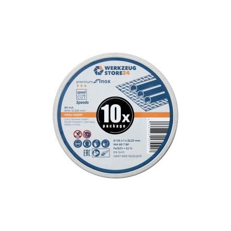 WS24 10x  disco speciale  125 x  1 x  22 FastCut  Inox in  scatola di  metallo -  WS24-100097 (1/2)