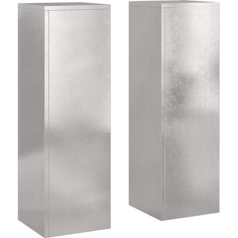 Maison Exclusive - Pflanzenständer 2 pcs Silber 24 x 24 x 75 cm E