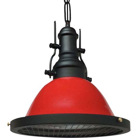 Lustre Simple de Sport Rouge, Eclairage Suspendu Pour Hall, Salon, Café, Hôtel, Coiffeur (1/5)