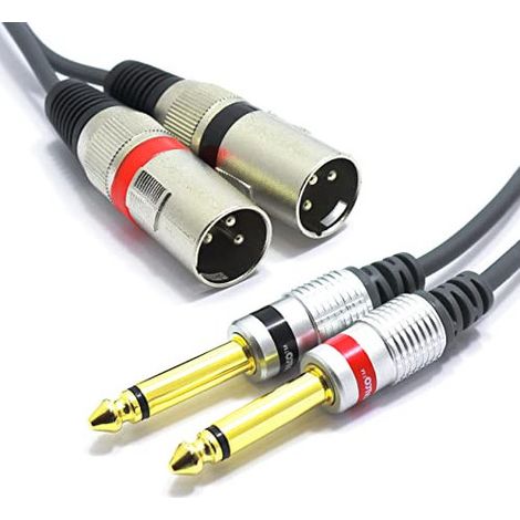 Ridem Adaptateurs XLR Femelle / Jack 6,3mm Mâle Mono RDM CN6 - 2 Pièces