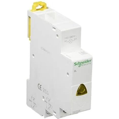 Schneider A9E18324 Einfache Signalleuchte - gelb - 110...230 VAC - Acti9 - iIL