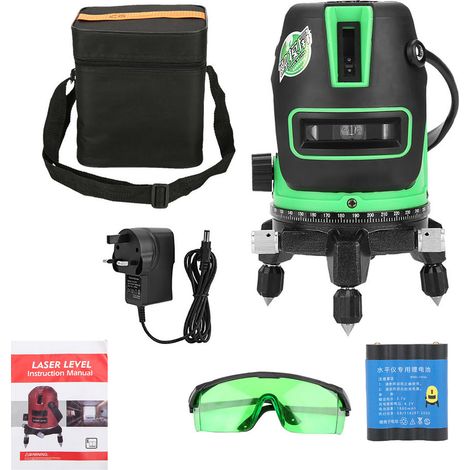 Green Light Laser Spirit Level 360 Degree Horizontal Vertical Cross (5 Line ) (1/5)