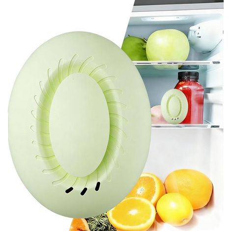 Désodorisant rechargeable pour réfrigérateur – Mini purificateur air – 3 modes – Vert – Voiture, armoire, frigo (1/5)
