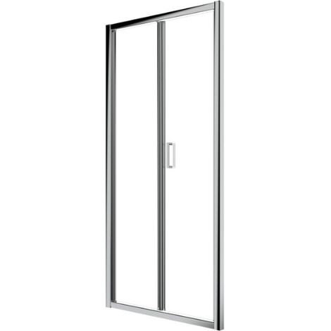 Porta Doccia 100 cm Apertura a Soffietto H190 Cristallo