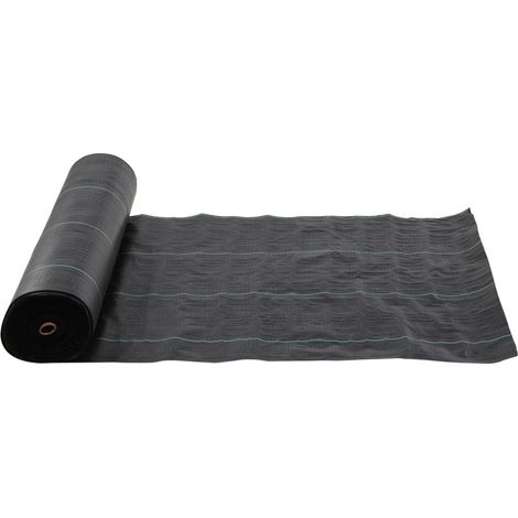 Géotextile de jardin 2 x 50 m, toile anti-mauvaises herbes, 130 g/m², rouleau de toile de jardin noire (1/5)