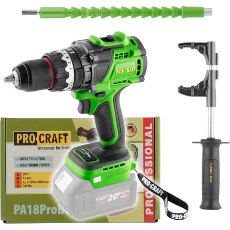 Procraft PA18ProBL-BB Avvitatore a percussione a batteria 20 V 180 Nm Brushless Solo - senza batteria, senza caricabatteria