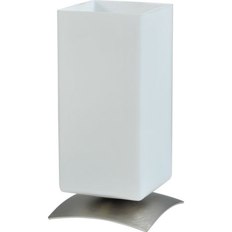 Lampe de table Oblica Square 23cm gris métallisé - 4016-37-06
