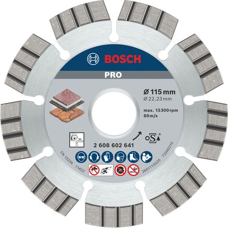 Bosch Diamond cutting disc PRO Stone Diamond Disc 115 x 22.23 x 2.2mm 2608602641 (1/5)